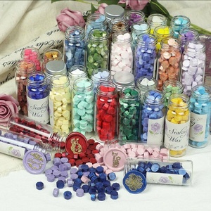 Glass Jar 60 Pcs Vintage Sealing <strong>Wax</strong> Tablet Pill Beads for <strong>Envelope</strong> <strong>Wax</strong> <strong>Seal</strong> - Product Image 4