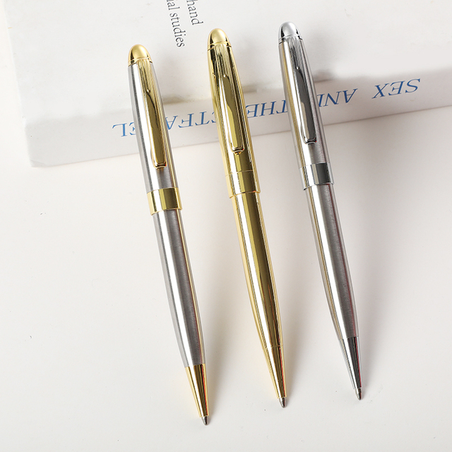 Luxury Gold Metal Rotating Ballpoint Pens Business Gifts Oily Signature Writing Pen Oem Personalized Twist Ball Pen