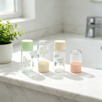 Petite bouteille en verre pour emballage cosmétique, logo personnalisé imprimé en soie, cadeau de mariage, flacons vides pour maquillage, conteneur en verre, vente en gros