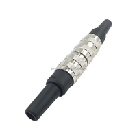 Connecteur rond mâle-femelle en laiton nickelé M16 IP68 étanche 10A 300V pour automatisation industrielle 4P Câble moulé