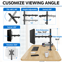 Bras de moniteur 32 pouces Monitorhalterung Support pour écran d'ordinateur PC
