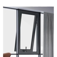 Fenêtre de salle de bain à double vitrage, à battants verticaux en aluminium, insonorisée, à suspension supérieure, vente chaude Lukliving