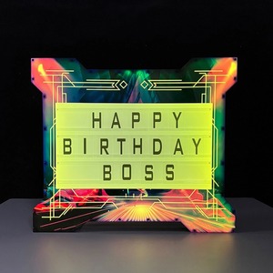 Papan Tanda LED Marquee Ramah Lingkungan Sekali Pakai dengan Logo Kustom untuk Klub Malam dan Bar, Rak <span class=keywords><strong>Display</strong></span> Pesan Digital - Product Image 2