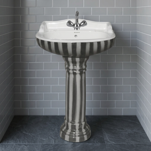Printed Designer Ceramic Wash Basin with <b>Full</b> Pedestal Outdoor Bathroom Sanitary Ware - Product Image 6