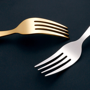 Stainless Steel Cutlery Set 5 Pieces Gold Plated With Wood Handle Tableware For Dining - Product Image 2