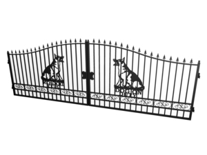 Portail Principal en Fer Forgé Silhouette Berger Allemand « Chien de Garde » – Portail Décoratif en Métal pour Maison et Ferme - Product Image 5