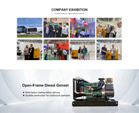Groupe électrogène diesel à châssis ouvert 250 kVA, vente directe usine, alimentation continue pour sites miniers, certifié CE, ODM