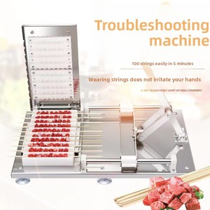 220V Commercial BBQ Machine Semi-Automatic Kebab Skewer Tool with Motor for Lamb and Meat Skewers - Product Image 3