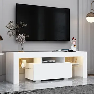 מניות בארה"ב ארון מודרני עץ רהיטים בסלון הטלוויזיה stand led אור עיצוב טלוויזיה קבינט led רצפת טלוויזיה stand
