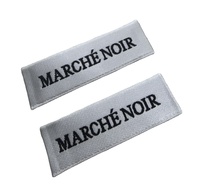 Étiquettes tissées en satin découpées au laser, rectangulaires/carrées, lavables, de haute qualité, respectueuses de l'environnement, douces pour la peau, sans dommages, personnalisées pour bébés