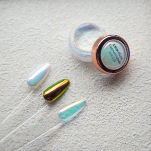 Aurora – Poudre pigmentée sirène <span class=keywords><strong>holographique</strong></span> 3D en acrylique faite à la main pour nail art, effet miroir chromé, scintillante et durable - Product Image 5