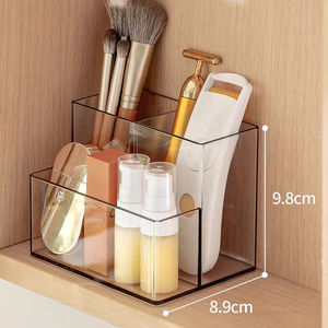 Transparent Cosmetic Organizer Storage Box For Makeup <b>Brushes</b> Lipsticks Powder Puffs Desk Vanity Cabinet Shelf Plastic Makeup - Product Image 4