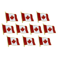 Broches drapeau patriotique du Canada à expédition rapide, mini-pins de revers en émail métallique, souvenir pour la décoration