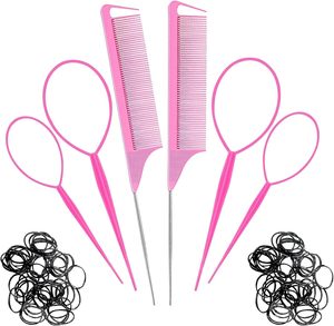 Lot de 3 brosses à cheveux professionnelles personnalisées pour coiffure, comprenant un peigne à queue de rat et une brosse à bords - Product Image 1