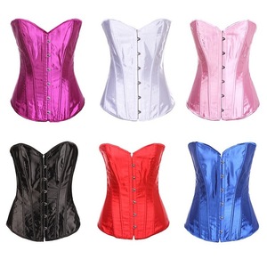 Coldker Wholesale Cheap <strong>Black</strong> Satin Padded Cup Sexy Corset <strong>Bustier</strong> <strong>Tops</strong> - Product Image 3