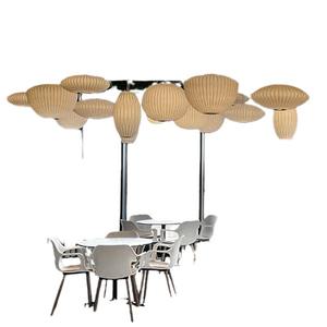 Lustre en soie japonais moderne pour restaurant et hôtel, lumière de salon de thé d'inspiration zen, lanterne chinoise, lampes suspendues pour fondue - Product Image 4