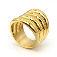 Bagues de doigt pour femmes, dernières tendances de la mode punk, spirale irrégulière argentée, plaqué or/or rose, anneaux de doigt empilables, bijoux