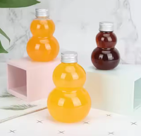 Transparent PET En Plastique En Forme De Gourde 100ml 200ml 300ml pour Eau Soda Boisson Lait Thé