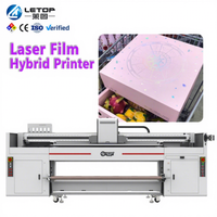 Imprimante numérique hybride UV grand format LETOP 1,9 m avec impression laser sur film et jet d'encre, pour diverses fournitures et impression UV directe