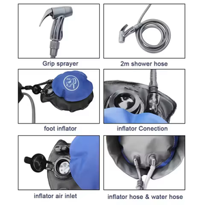 Bolsa portátil <span class=keywords><strong>de</strong></span> agua ligera para <span class=keywords><strong>ducha</strong></span> al aire libre, bolsa <span class=keywords><strong>de</strong></span> <span class=keywords><strong>ducha</strong></span> a presión <span class=keywords><strong>de</strong></span> PVC con bomba <span class=keywords><strong>de</strong></span> <span class=keywords><strong>pie</strong></span> para playa, Camping, senderismo, escalada, Baño - Product Image 5