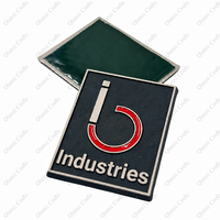 Vente directe usine – Plaque nominative 3D gravée sur mesure en alliage de zinc avec boucle papillon magnétique autocollante