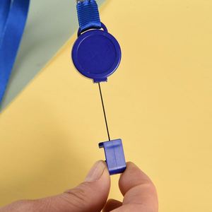 Fashion Custom Logo Heat Transfer Sublimation Lanyards Solid Color Lanyard 1.5cm Card Clip ID Badge Reel Neck Keychain - Product Image 2