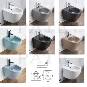 Матовый матовый черный матовый настенный унитаз - Product Image 6