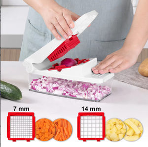 Hachoir à légumes et fruits AZ Best Seller, lames en acier inoxydable, compatible lave-vaisselle, manuel, multifonction, pour la cuisine domestique - Product Image 2