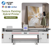 Mesin Printer Inkjet Otomatis LETOP Factory 1.9M Hybrid UV Flatbed untuk Kulit, Printer Flatbed Format Besar