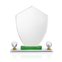Nouveau produit en gros Plaque transparente commémorative K9 Blank Shield Crystal Trophy Award
