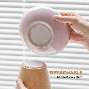 Bol pour animaux de compagnie en céramique écologique durable Shamitao avec support en bambou, antidérapant et anti-chute, pour nourriture et eau pour chats et chiens - Product Image 3