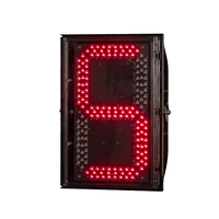 Timer Hitung Mundur Kendaraan LED 400mm Layar 2 Digit Casing PC Timer Hitung Mundur Kendaraan Lalu Lintas untuk Persimpangan Perkotaan