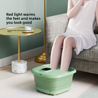 Baignoire pliante pour les pieds à usage domestique, spa pour les pieds à massage automatique télécommandé, chauffage thermostatique portable