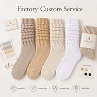 Chaussettes mi-mollet plissées respirantes de haute qualité pour femmes, confortables, unies, décontractées, pour le printemps et l'extérieur