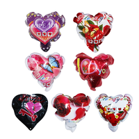 Ballon auto-gonflable en forme de coeur pour la décoration de fête de mariage Saint Valentin avec emballage individuel