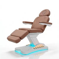 Table de massage électrique populaire pour spa, couleur noire intégrale, avec 3 ou 4 moteurs, éclairage d'ambiance LED et commande au pied