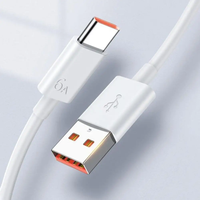 Cable USB-C de 66W para iPhone, Cable de Carga Súper Rápida Tipo-C de 6A, Cable USB para iPhone y Teléfonos Móviles