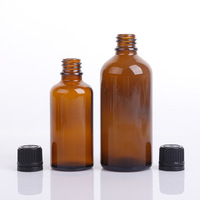 Botol Kosong Minyak Esensial Perawatan Kulit Kaca Amber 5ml 10ml 15ml 20ml 30ml 50ml 100ml dengan Tutup Plastik Anti Bongkar dan Pipet