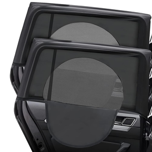 Parasol elástico transpirable para ventana de coche con cremallera, cortina lateral delantera y trasera para coche - Product Image 1
