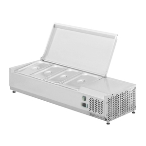 Congélateur industriel robuste en acier inoxydable à 4 portes avec tiroirs, équipement de réfrigération de cuisine vertical <span class=keywords><strong>ventilé</strong></span> - Product Image 6