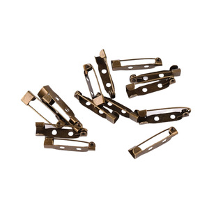 Épingles de sûreté métalliques pour accessoires vestimentaires, usage général, finition plaquée, motif quadrilatère octogonal en meander, collection Printemps 2025 - Product Image 3