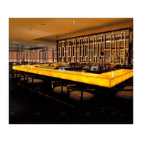 Table de bars personnalisée de luxe en Europe comptoir de bar en pierre pour cocktail whisky comptoir de bar pour boîte de nuit comptoir de caisse lumière led le bar