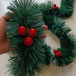 Guirlande de Noël en PVC vert foncé Guaiguo modèle 0005, décorations de Noël, couronne, forme personnalisée, impression 1 couleur - Product Image 4