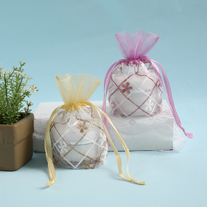 Nouveau Creative Organza Dentelle Bundle Poche Fruits Secs Bonbons Emballage Sac Décoratif Cosmétiques Accessoires Sac De Rangement - Product Image 3