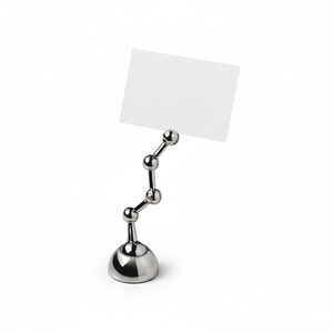 Organizer da scrivania pieghevole in metallo con clip per memo e porta biglietti da visita - Product Image 2