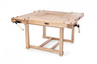 Établi carré pour 4 personnes établi en bois établi en bois massif pour table d'enseignement pour enfants bricolage fait à la main