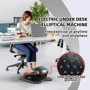Ejercitador de piernas elípticas sentado debajo del escritorio para personas mayores con monitor LCD, control remoto y Ped antideslizante grande - Product Image 2