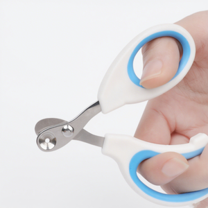 Thép không gỉ chống đâm thủng kết hợp lưỡi cắt móng tay vật nuôi cho chó mèo tròn + mặt trăng hình dạng kéo vật nuôi nguồn cung cấp - Product Image 2