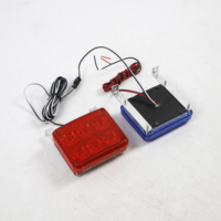 Baru darurat persegi merah dan biru LED peringatan lampu samping strobo untuk tupai untuk penggunaan mobil