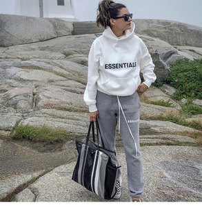 Di Grande Tendenza Felpe da Uomo con <span class=keywords><strong>Cappuccio</strong></span> e Girocollo Essentials Stampa Riflettente Felpe Unisex Pullover Essentials - Product Image 3